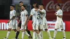 Jugadores argentinos en un partido