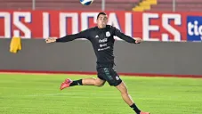 Funes Mori en un entrenamiento con la Selección