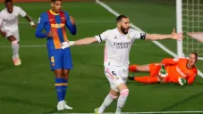 Benzema, en festejo de gol con Real Madrid