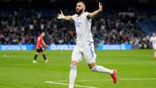 Karim Benzema festejando un gol contra Mallorca