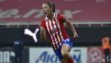 Anette Vázquez en partido de Chivas Femenil