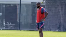 Diogo de Oliveira en entrenamiento con Pumas