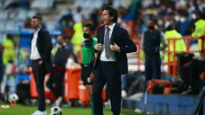 Santiago Solari durante un partido con América