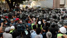 Enfrentamiento entre gaseros y policía de CDMX