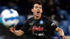 Hirving Lozano, en lamento con el Napoli