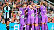 Jugadores del Tottenham celebran un gol