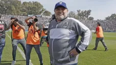 Maradona en su etapa con Gimnasia