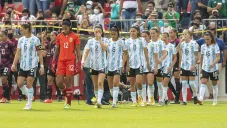 Jugadoras de Argentina previo al partido vs el Tri