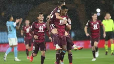 Los jugadores de la Real Sociedad celebrando