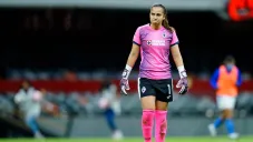 Itzayana González durante un partido con Cruz Azul
