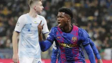 Ansu Fati celebrando su gol vs Dinamo