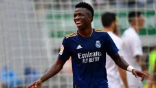Vinícius Jr. en un partido del Real Madrid