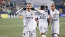 Chicharito en partido con el Galaxy