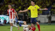 James Rodríguez en acción con Colombia