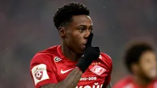 Quincy Promes festejando gol con el Spartak de Moscú