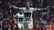 Dinenno tras anotarle gol al Toluca en 2020