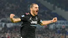 Leonardo Bonucci festejando gol con la Juventus ante Lazio