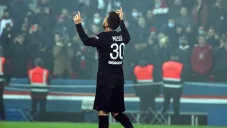 Messi celebrando un gol con el PSG