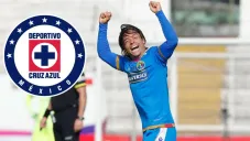 Joaquín Montecinos festeja un gol con Audax