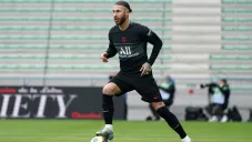 Sergio Ramos en su debut con el PSG