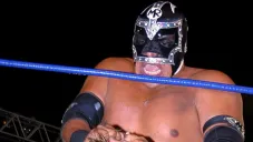 Mr. Niebla durante una función