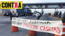 Caseta de cobro es cerrada por manifestantes