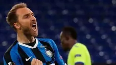Eriksen en un partido con el Inter