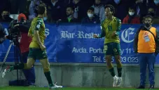 Diego Lainez festeja su anotación en Copa del Rey