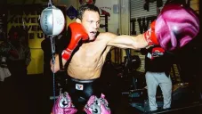 Julio César Chávez Jr. durante entrenamiento