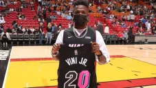 Vinicius Jr durante partido de los Miami Heat
