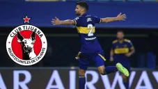 Lisandro López en festejo con Boca Juniors