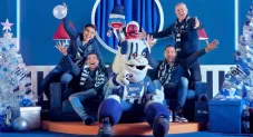 Rayados festejando Navidad
