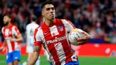 Suárez festejando un gol