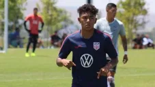 Mauricio Cuevas durante entrenamiento con la selección de Estados Unidos