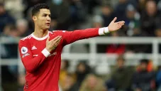 Cristiano Ronaldo jugando partido con el Manchester United