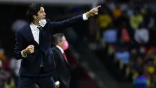 Santiago Solari en un partido con América
