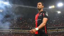 Hugo Martín Nervo durante un partido con Atlas