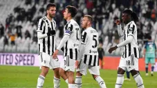 Juventus festejando el gol de Paulo Dybala