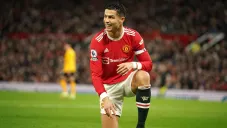 Cristiano Ronaldo jugando partido con el Manchester United