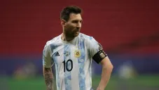 Messi en un partido con Argentina