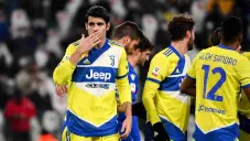 Álvaro Morata celebrando un gol con la Juve