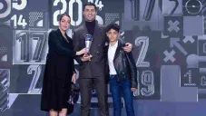 Cristiano Ronaldo, Georgina y Cristiano Jr. en la entrega de los premios The Best