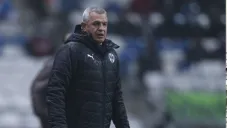 Aguirre en un partido con Rayados