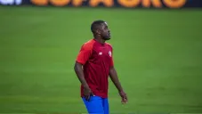 Campbell en un partido con su selección