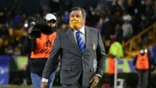 Herrera en un partido con Tigres