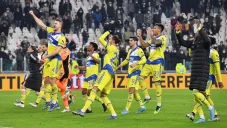 Juventus celebra tras pasar a las Semifinales de la Copa Italia