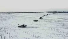 Tanques Rusos manobriando sobre Bielorrusia