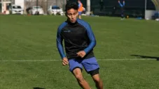 Jorge Hernández entrenando con el Chornomorets Odessa