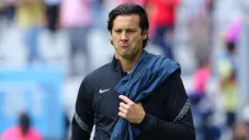 Santiago Solari en un partido del América