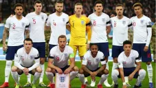 Selección de Inglaterra durante partido de la Eurocopa